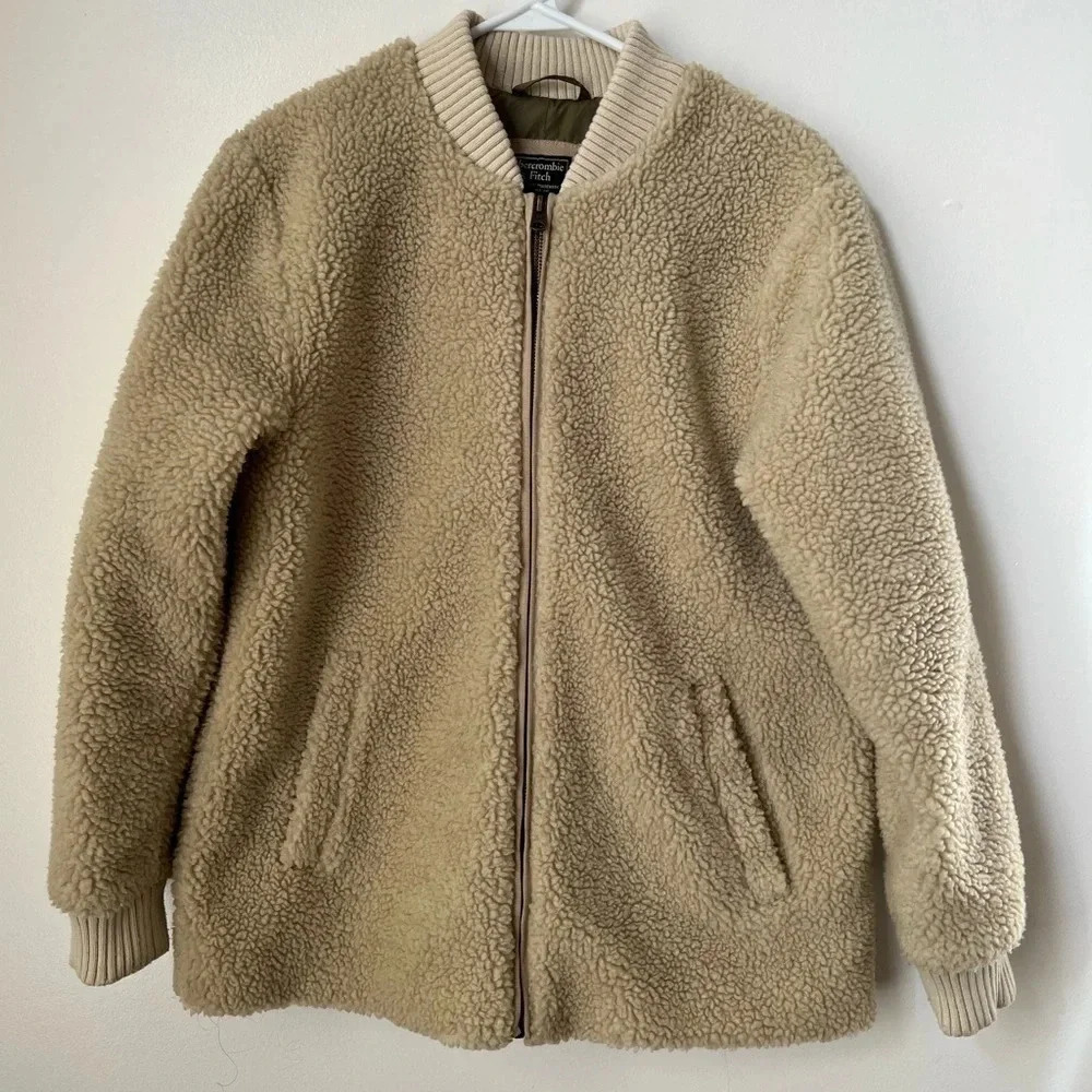 Cozy Teddy Sherpa Zip Up Jacket Size Medium